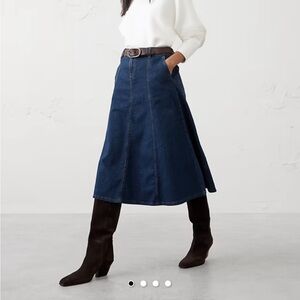 Banana Republic denim flared midi skirt - brand new 0